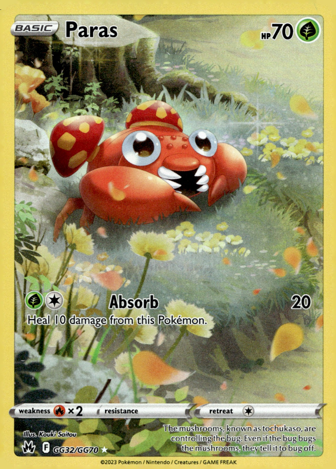 Paras GG32/GG70 Holo SWSH: Crown Zenith: Galarian Gallery NM