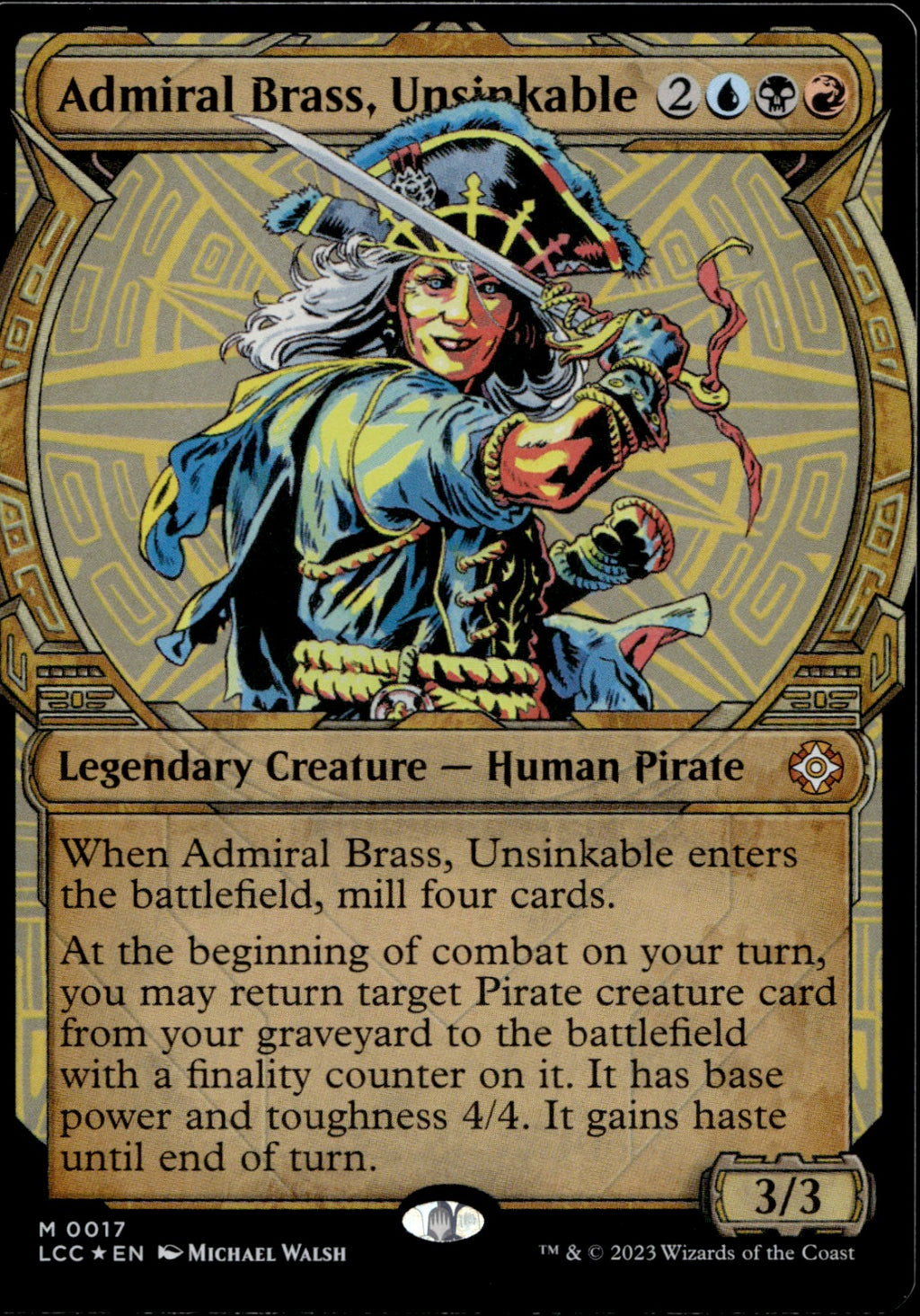 Admiral Brass, Unsinkable (Showcase) #17 Foil Commander: The Lost Caverns of Ixalan NM