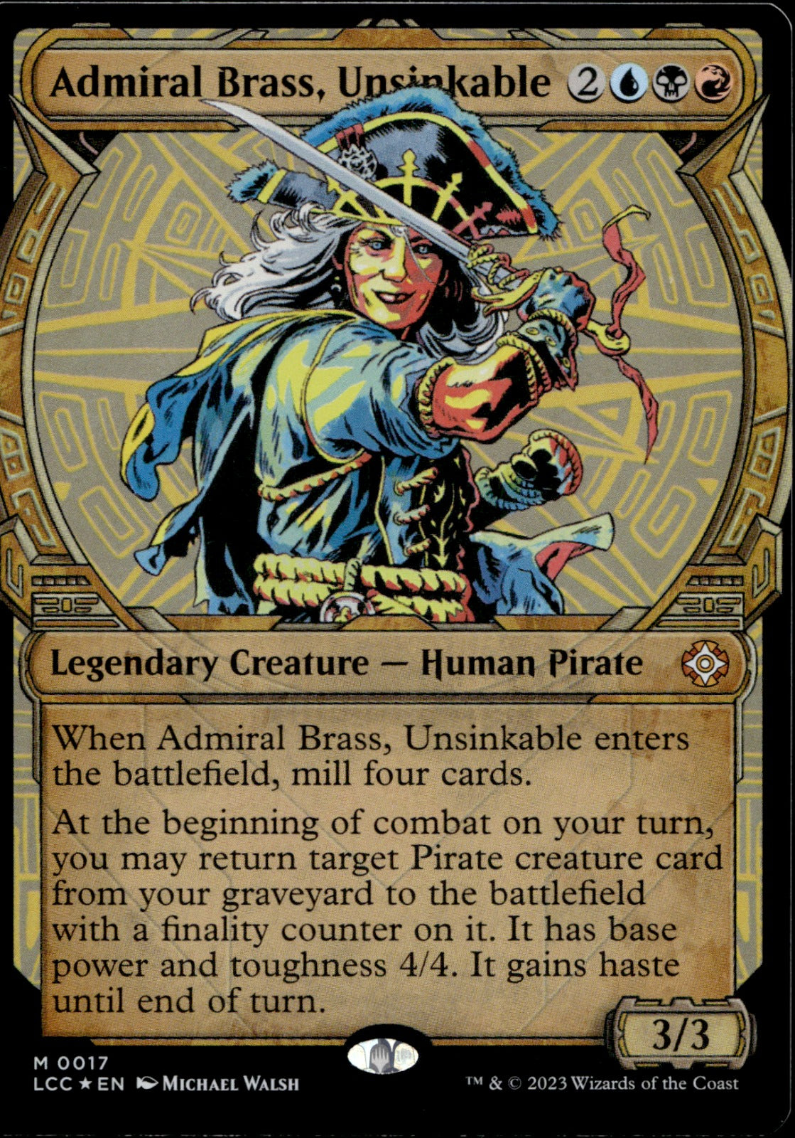 Admiral Brass, Unsinkable (Showcase) #17 Foil Commander: The Lost Caverns of Ixalan NM
