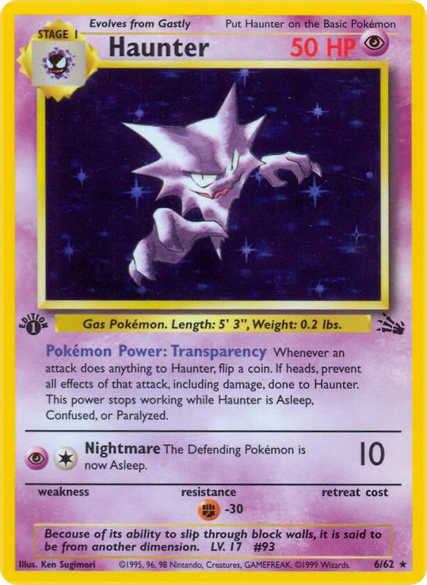 Haunter 06/62 Unlimited Holo Fossil NM