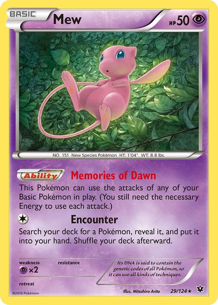 Mew 29/124 Reverse Holo XY - Fates Collide NM