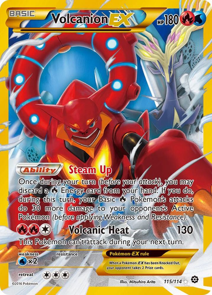 Volcanion EX (Secret) 115/114 Holo XY - Steam Siege NM