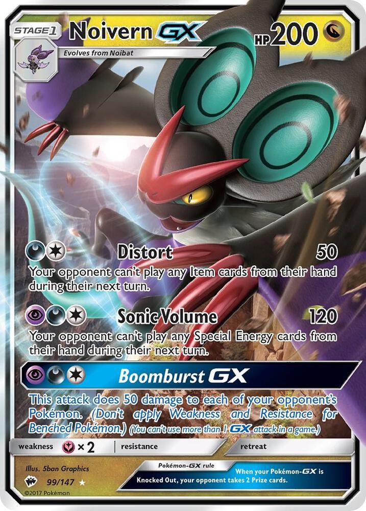 Noivern GX 99/147 Holo SM - Burning Shadows NM