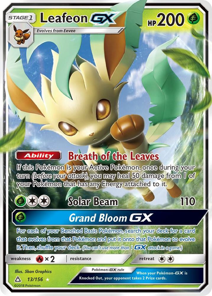Leafeon GX 13/156 Holo SM - Ultra Prism NM