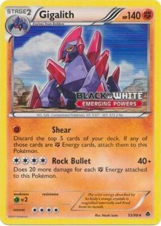 Gigalith - (Prerelease) 53/98 Holo Black and White Promos NM