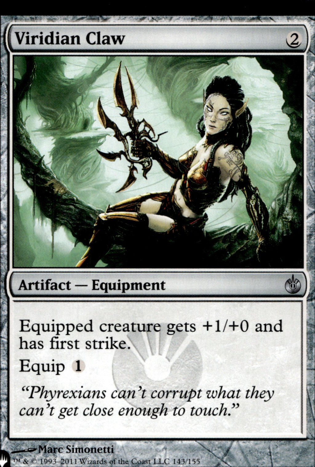 Viridian Claw #143 Mirrodin Besieged NM