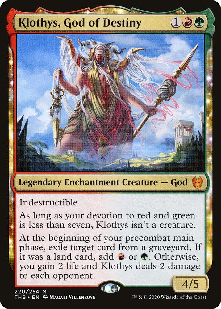 Klothys, God of Destiny #220 Theros Beyond Death NM