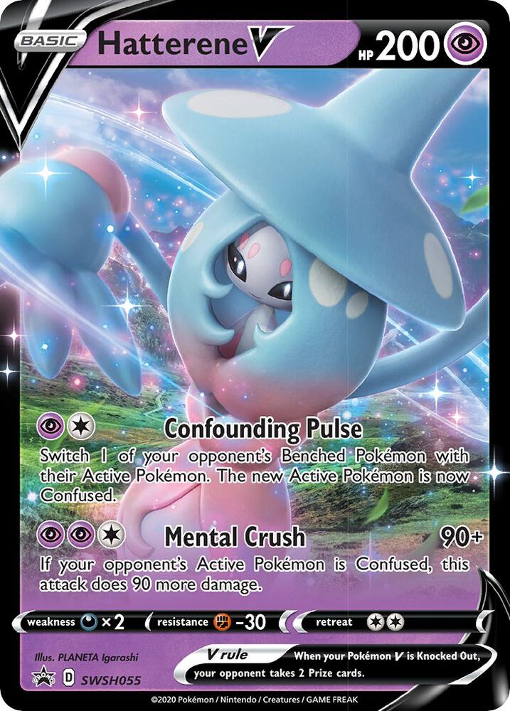 Hatterene V SWSH055 Holo SWSH: Sword & Shield Promo Cards NM