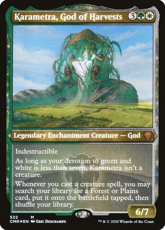Karametra, God of Harvests (Foil Etched) #522 Foil Commander Legends NM