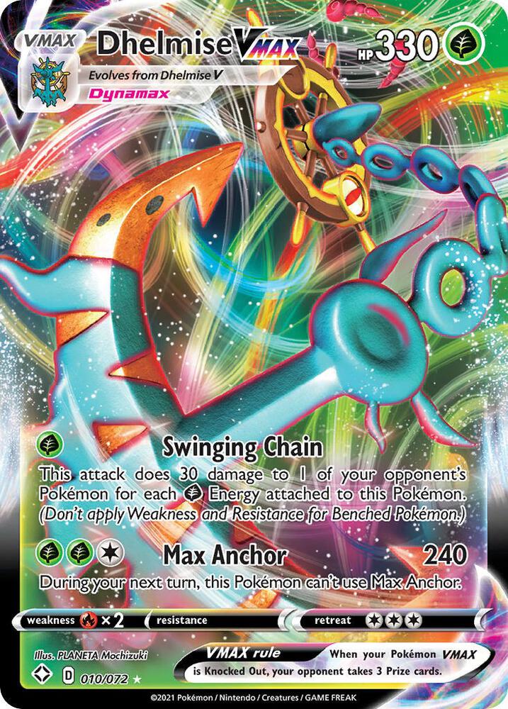 Dhelmise VMAX 010/072 Holo Shining Fates NM