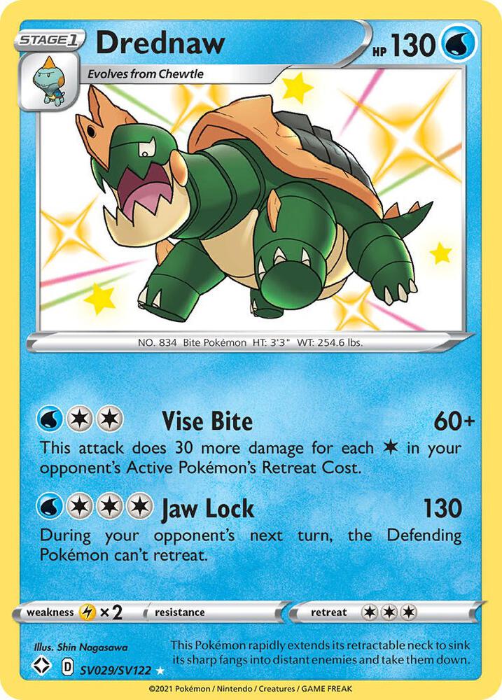 Drednaw SV029/SV122 Shining Fates: Shiny Vault NM