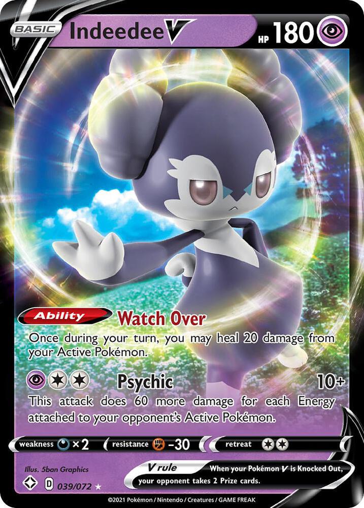 Indeedee V 039/072 Holo Shining Fates NM