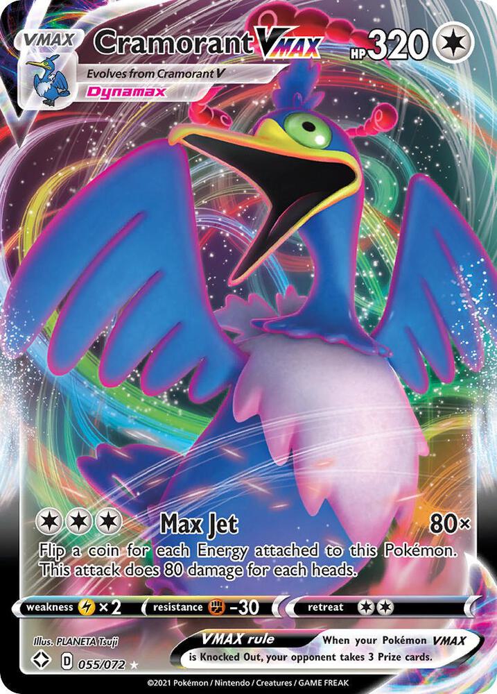 Cramorant VMAX 055/072 Holo Shining Fates NM