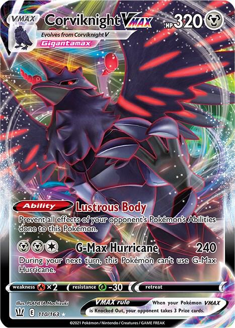 Corviknight VMAX 110/163 Holo SWSH05: Battle Styles NM