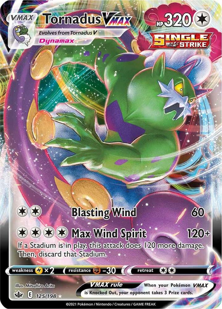Tornadus VMAX 125/198 Holo SWSH06: Chilling Reign NM