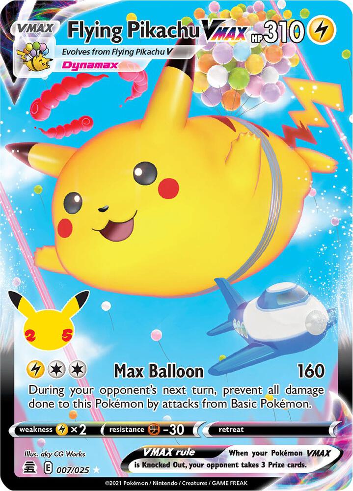Flying Pikachu VMAX 007/025 Holo Celebrations NM