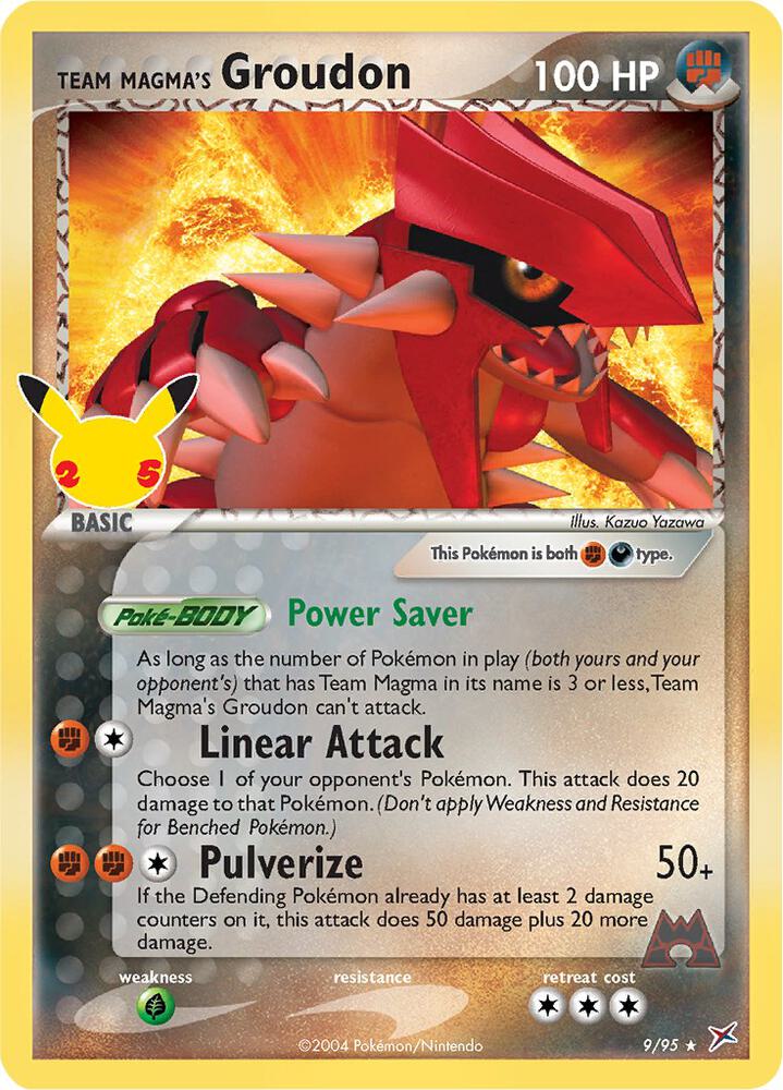 Team Magma's Groudon 9/95 Holo Celebrations: Classic Collection NM