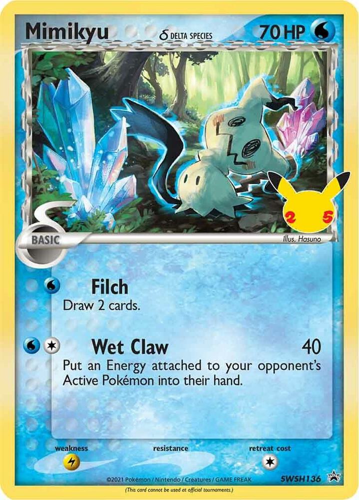 Mimikyu (Delta Species) SWSH136 Holo SWSH: Sword & Shield Promo Cards NM