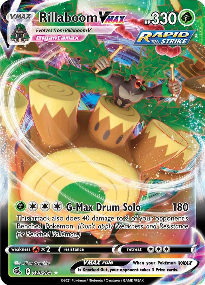 Rillaboom VMAX 023/264 Holo SWSH08: Fusion Strike NM