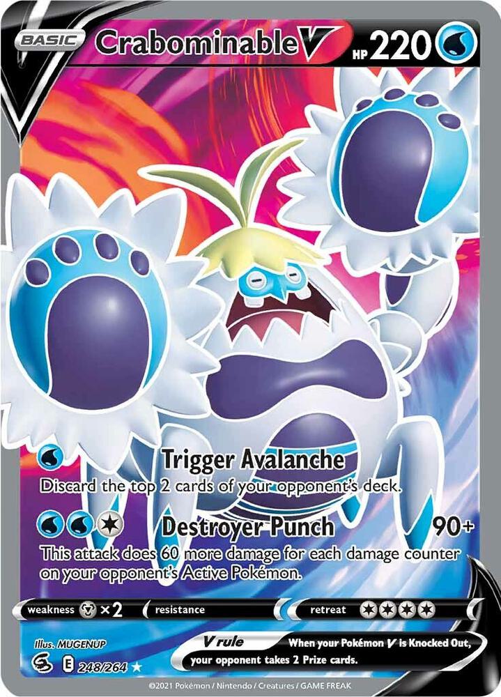 Crabominable V (Full Art) 248/264 Holo SWSH08: Fusion Strike NM
