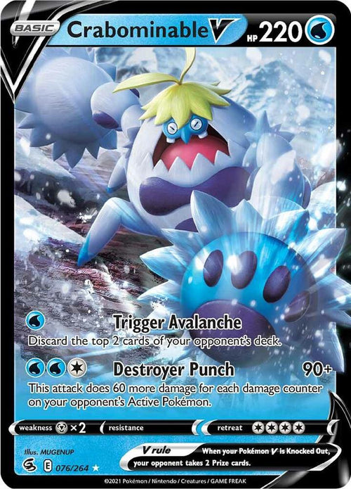 Crabominable V 076/264 Holo SWSH08: Fusion Strike NM