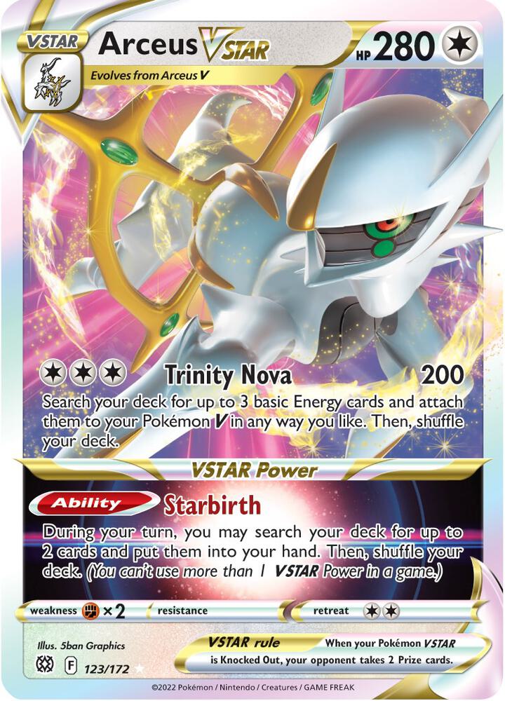 Arceus VSTAR 123/172 Holo SWSH09: Brilliant Stars NM