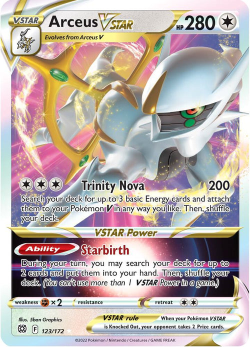 Arceus VSTAR 123/172 Holo SWSH09: Brilliant Stars NM