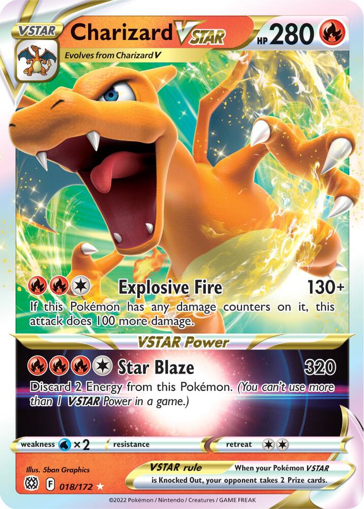 Charizard VSTAR 018/172 Holo SWSH09: Brilliant Stars NM