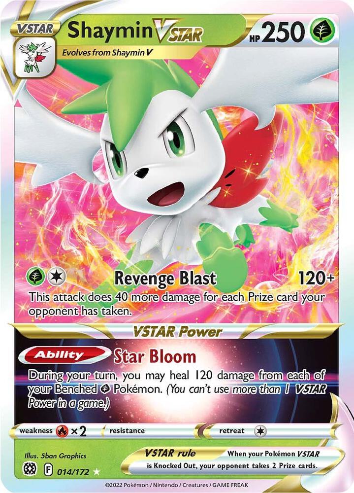 Shaymin VSTAR 014/172 Holo SWSH09: Brilliant Stars NM