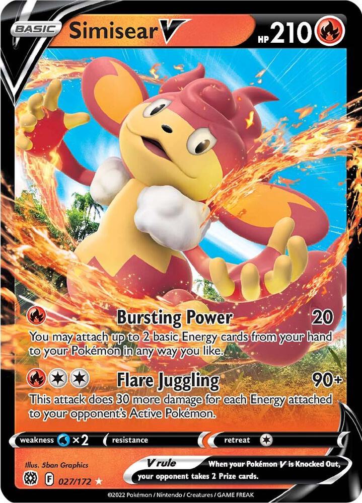 Simisear V 027/172 Holo SWSH09: Brilliant Stars NM