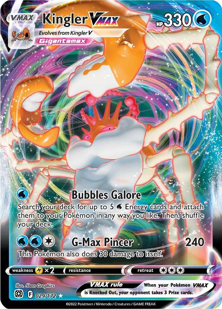 Kingler VMAX 029/172 Holo SWSH09: Brilliant Stars NM