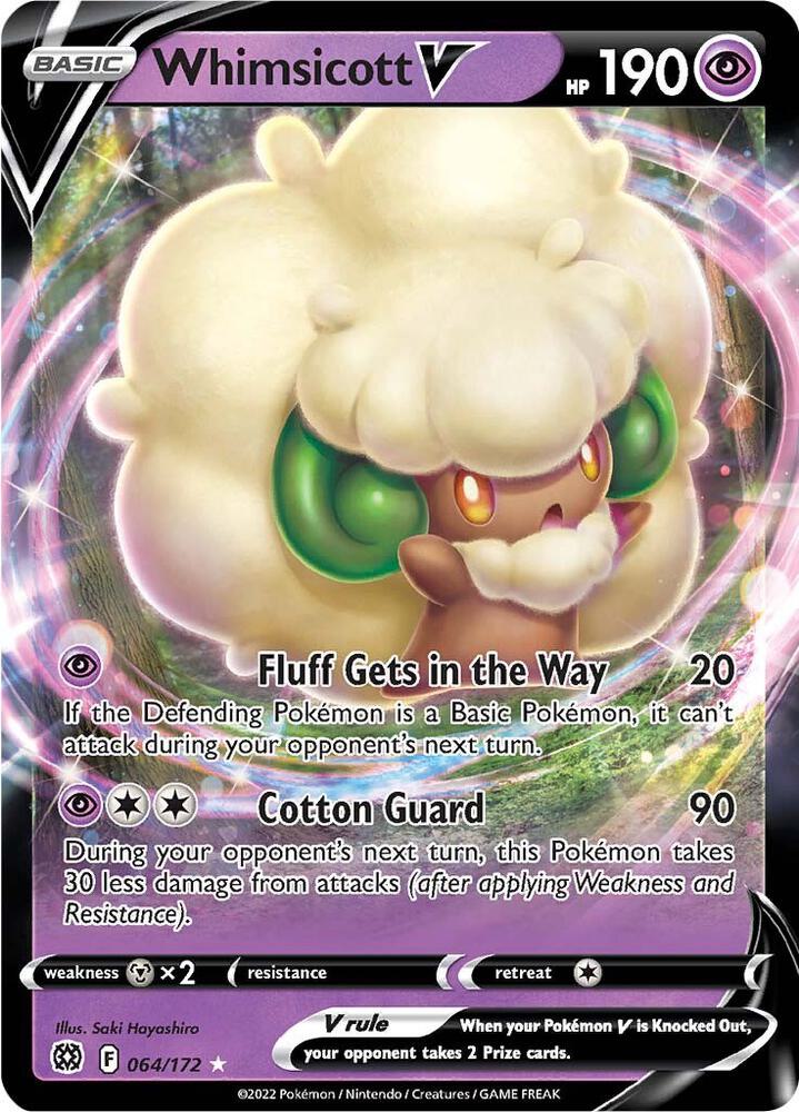 Whimsicott V 064/172 Holo SWSH09: Brilliant Stars NM