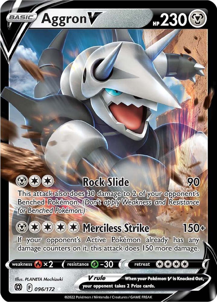 Aggron V 096/172 Holo SWSH09: Brilliant Stars NM