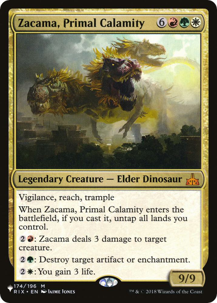 Zacama, Primal Calamity #174/196 The List Reprints NM