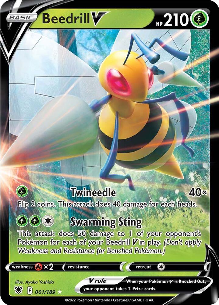 Beedrill V 001/189 Holo SWSH10: Astral Radiance NM