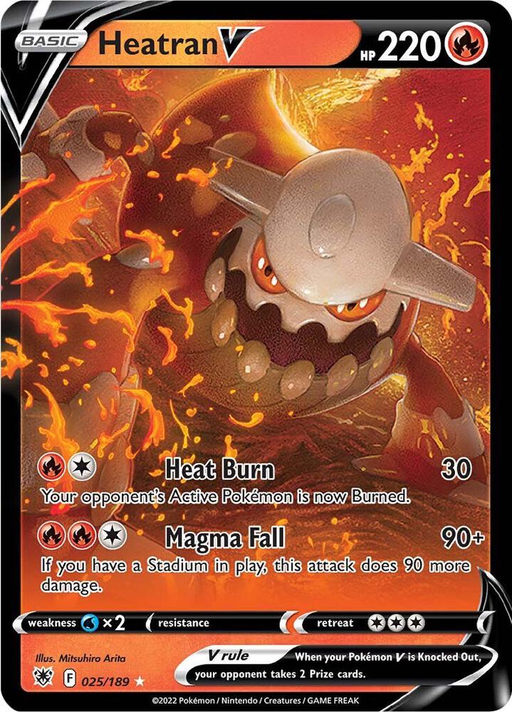 Heatran V 025/189 Holo SWSH10: Astral Radiance NM