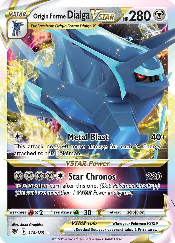 Origin Forme Dialga VSTAR 114/189 Holo SWSH10: Astral Radiance NM
