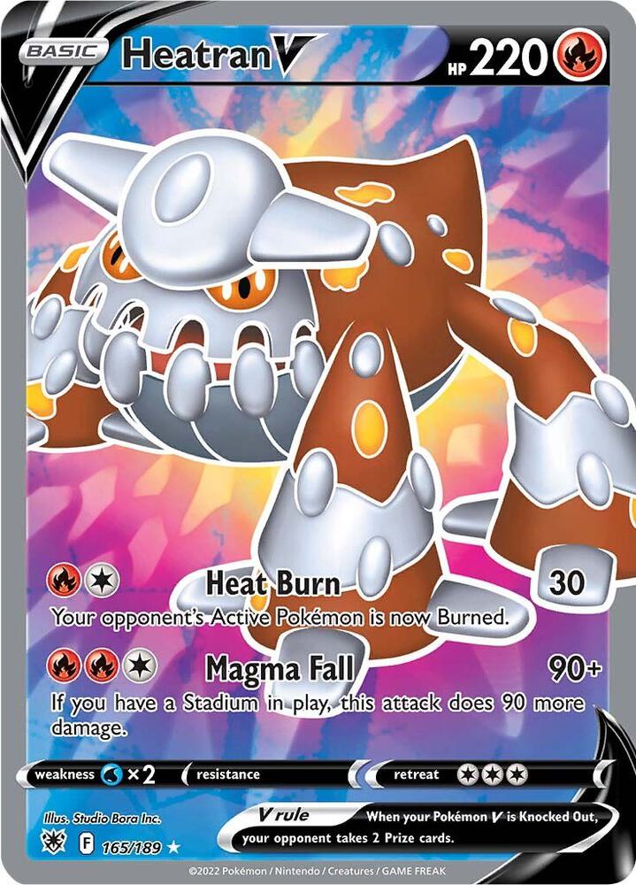 Heatran V (Full Art) 165/189 Holo SWSH10: Astral Radiance NM