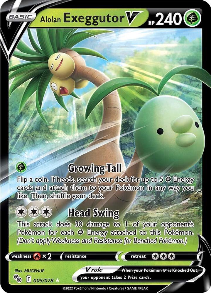 Alolan Exeggutor V 005/078 Holo Pokemon GO NM
