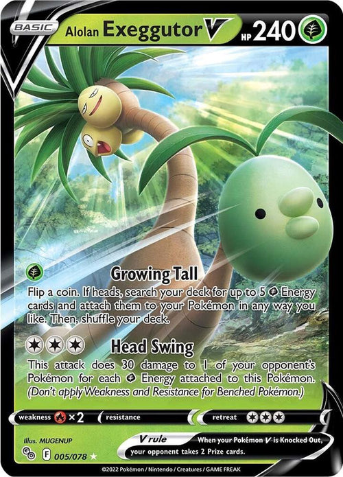 Alolan Exeggutor V 005/078 Holo Pokemon GO NM