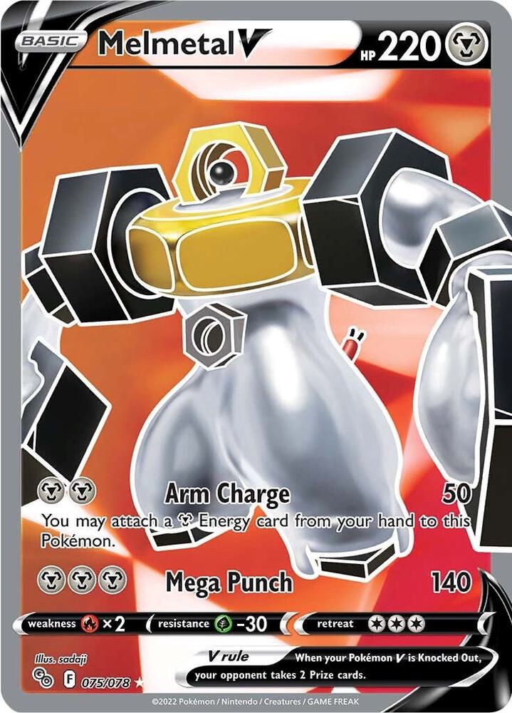 Melmetal V (Full Art) 075/078 Holo Pokemon GO NM
