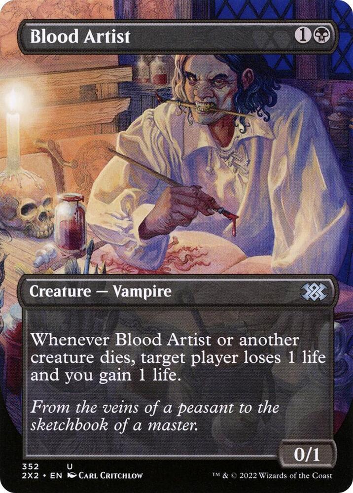 Blood Artist (Borderless) #352 Double Masters 2022 NM