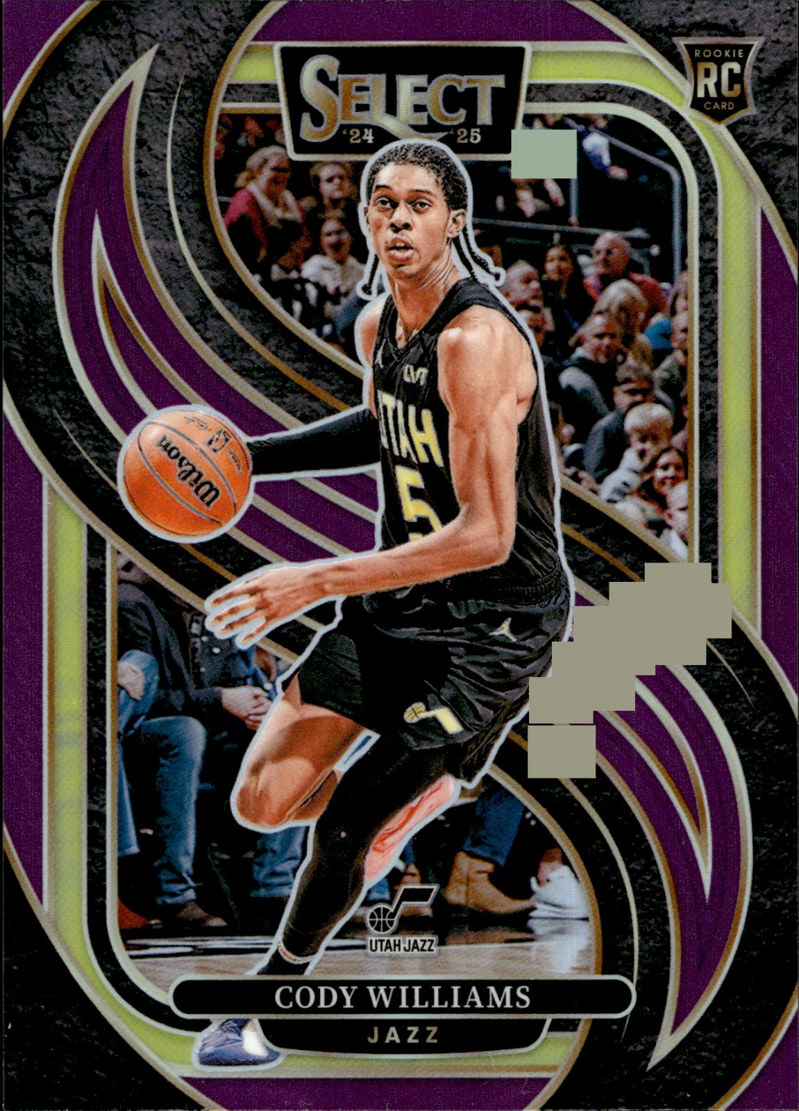 Cody Williams #172 RC 2024-25 Panini Select Purple Prizm Utah Jazz NM