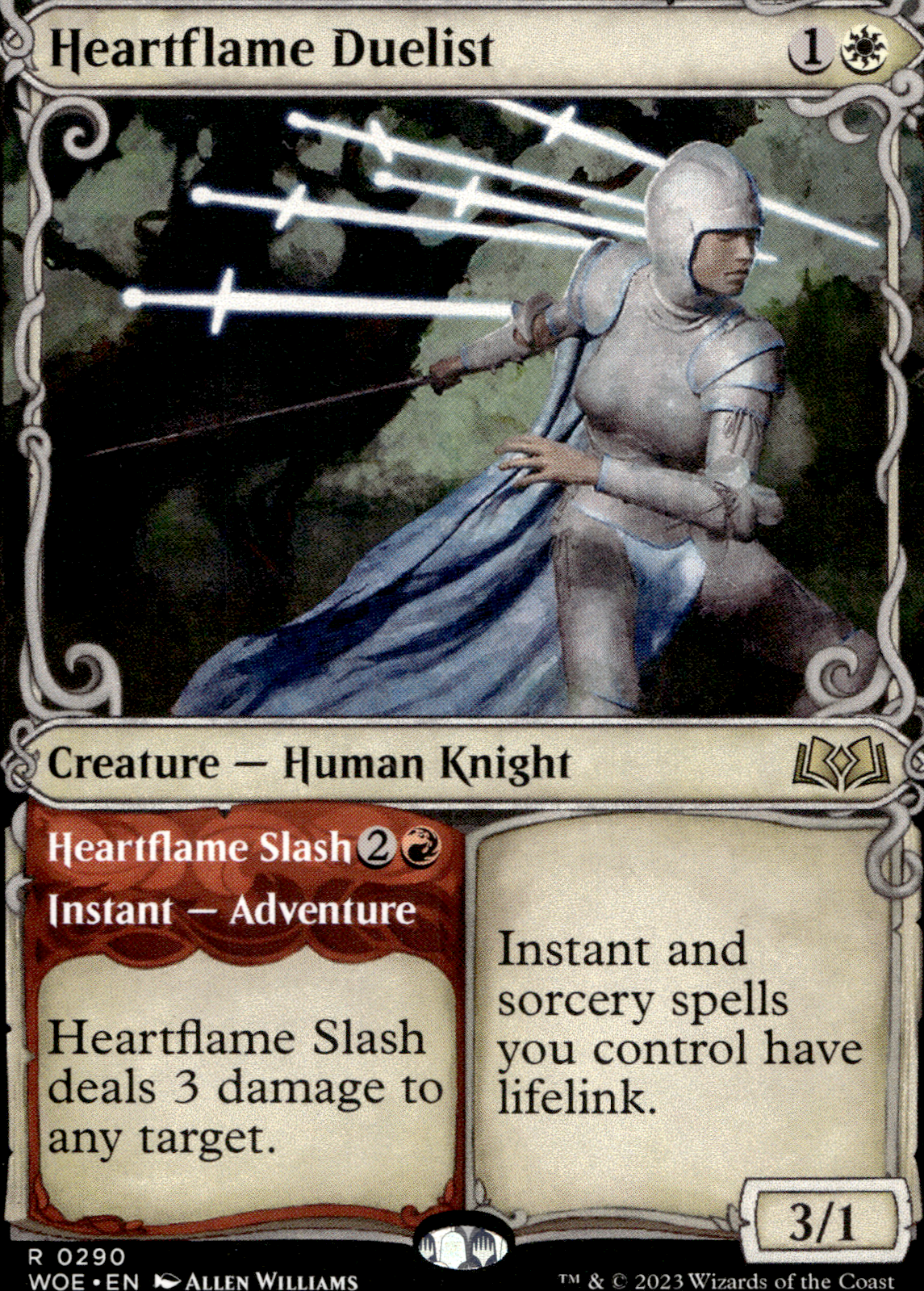 Heartflame Duelist (Showcase) #290 Wilds of Eldraine NM