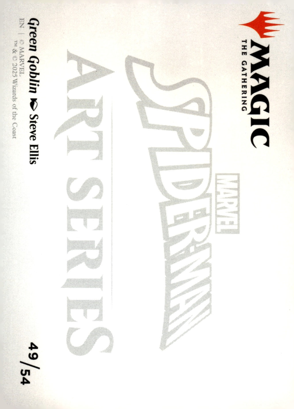 Green Goblin Art Card 54 #49 Art Series: Marvel's Spider-Man NM