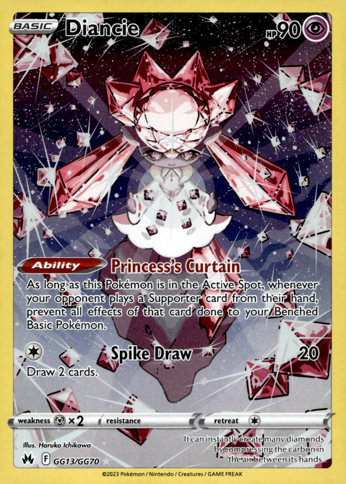 Diancie GG13/GG70 Holo SWSH: Crown Zenith: Galarian Gallery NM