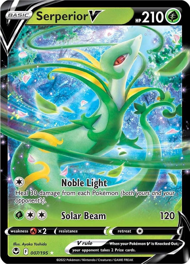 Serperior V 007/195 Holo SWSH12: Silver Tempest NM