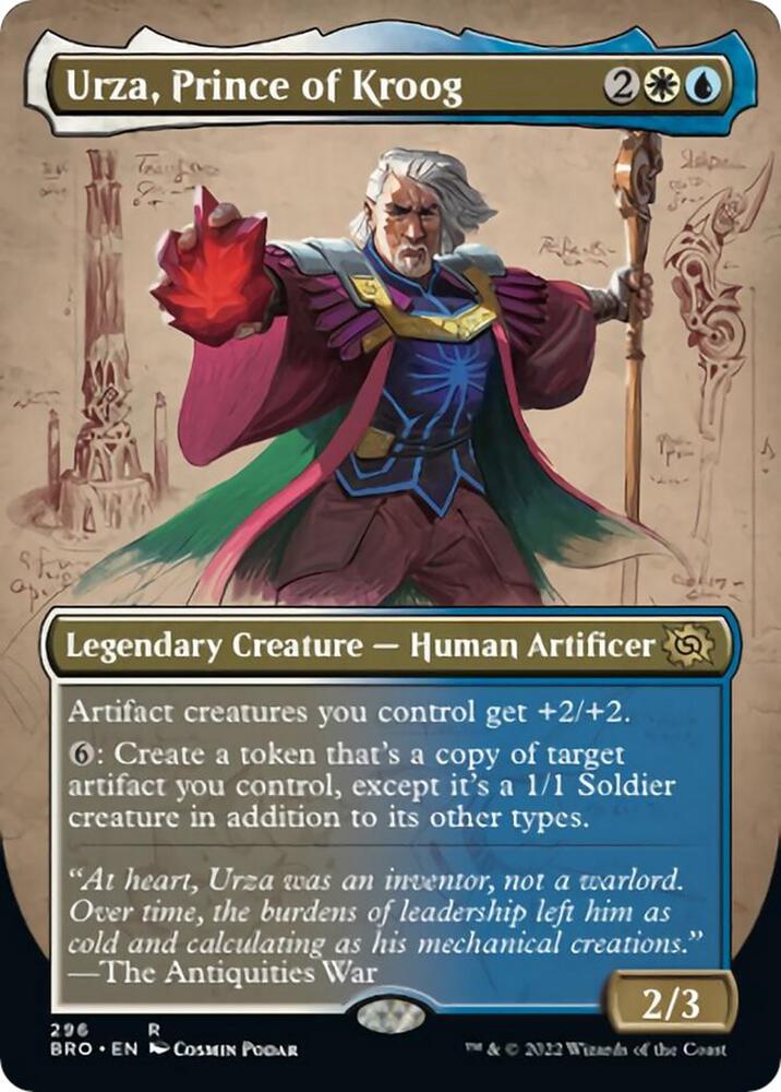 Urza, Prince of Kroog (Borderless) #296 Foil The Brothers' War NM