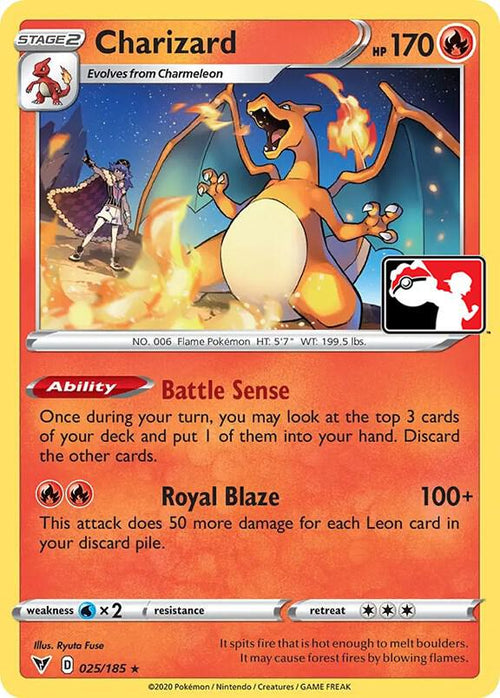 Charizard 025/185 Prize Pack Series Cards NM