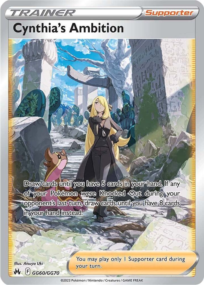 Cynthia's Ambition GG60/GG70 Holo SWSH: Crown Zenith: Galarian Gallery NM